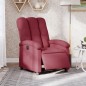 vidaXL Sillón reclinable eléctrico tela rojo tinto vidaXL Sillón reclinable eléctrico tela rojo tinto