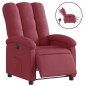 vidaXL Sillón reclinable eléctrico tela rojo tinto vidaXL Sillón reclinable eléctrico tela rojo tinto