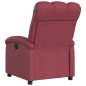 vidaXL Sillón reclinable eléctrico tela rojo tinto vidaXL Sillón reclinable eléctrico tela rojo tinto