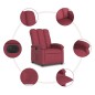 vidaXL Sillón reclinable eléctrico tela rojo tinto vidaXL Sillón reclinable eléctrico tela rojo tinto