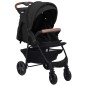 vidaXL Cochecito de bebé 3 en 1 de acero gris antracita vidaXL Cochecito de bebé 3 en 1 de acero gris antracita