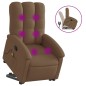 vidaXL Silla de masaje reclinable de pie de tela marrón vidaXL Silla de masaje reclinable de pie de tela marrón