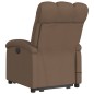 vidaXL Silla de masaje reclinable de pie de tela marrón vidaXL Silla de masaje reclinable de pie de tela marrón