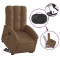 vidaXL Silla de masaje reclinable de pie de tela marrón vidaXL Silla de masaje reclinable de pie de tela marrón