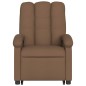 vidaXL Silla de masaje reclinable de pie de tela marrón vidaXL Silla de masaje reclinable de pie de tela marrón