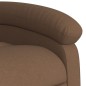 vidaXL Silla de masaje reclinable de pie de tela marrón vidaXL Silla de masaje reclinable de pie de tela marrón