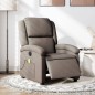 vidaXL Sillón reclinable de masaje eléctrico tela gris taupe vidaXL Sillón reclinable de masaje eléctrico tela gris taupe