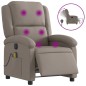 vidaXL Sillón reclinable de masaje eléctrico tela gris taupe vidaXL Sillón reclinable de masaje eléctrico tela gris taupe