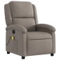 vidaXL Sillón reclinable de masaje eléctrico tela gris taupe vidaXL Sillón reclinable de masaje eléctrico tela gris taupe