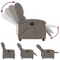 vidaXL Sillón reclinable de masaje eléctrico tela gris taupe vidaXL Sillón reclinable de masaje eléctrico tela gris taupe