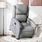 vidaXL Sillón de masaje reclinable de pie de tela gris claro vidaXL Sillón de masaje reclinable de pie de tela gris claro
