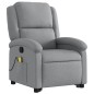 vidaXL Sillón de masaje reclinable de pie de tela gris claro vidaXL Sillón de masaje reclinable de pie de tela gris claro