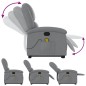 vidaXL Sillón de masaje reclinable de pie de tela gris claro vidaXL Sillón de masaje reclinable de pie de tela gris claro