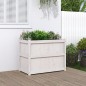 vidaXL Jardinera de madera maciza de pino blanca 90x50x70 cm vidaXL Jardinera de madera maciza de pino blanca 90x50x70 cm