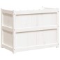 vidaXL Jardinera de madera maciza de pino blanca 90x50x70 cm vidaXL Jardinera de madera maciza de pino blanca 90x50x70 cm