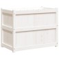 vidaXL Jardinera de madera maciza de pino blanca 90x50x70 cm vidaXL Jardinera de madera maciza de pino blanca 90x50x70 cm
