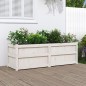 vidaXL Jardineras 2 uds madera maciza de pino blanco 150x50x50 cm vidaXL Jardineras 2 uds madera maciza de pino blanco 150x50x50 cm