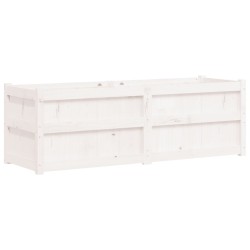 vidaXL Jardineras 2 uds madera maciza de pino blanco 150x50x50 cm