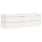 vidaXL Jardineras 2 uds madera maciza de pino blanco 150x50x50 cm vidaXL Jardineras 2 uds madera maciza de pino blanco 150x50x50 cm