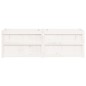 vidaXL Jardineras 2 uds madera maciza de pino blanco 150x50x50 cm vidaXL Jardineras 2 uds madera maciza de pino blanco 150x50x50 cm