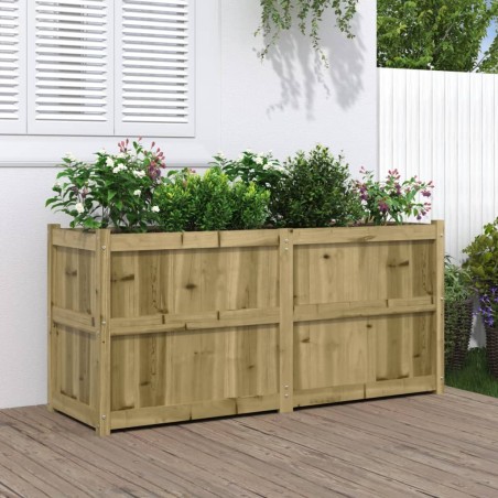 vidaXL Jardinera de madera de pino impregnada 150x50x70 cm