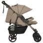 vidaXL Carrito para gemelos de acero gris taupe vidaXL Carrito para gemelos de acero gris taupe