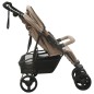 vidaXL Carrito para gemelos de acero gris taupe vidaXL Carrito para gemelos de acero gris taupe