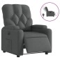 vidaXL Sillón reclinable eléctrico de tela gris oscuro vidaXL Sillón reclinable eléctrico de tela gris oscuro