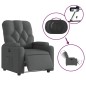 vidaXL Sillón reclinable eléctrico de tela gris oscuro vidaXL Sillón reclinable eléctrico de tela gris oscuro