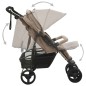 vidaXL Carrito para gemelos de acero gris taupe vidaXL Carrito para gemelos de acero gris taupe