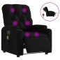 vidaXL Sillón reclinable de masaje eléctrico tela negro vidaXL Sillón reclinable de masaje eléctrico tela negro