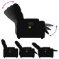 vidaXL Sillón reclinable de masaje eléctrico tela negro vidaXL Sillón reclinable de masaje eléctrico tela negro