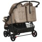 vidaXL Carrito para gemelos de acero gris taupe vidaXL Carrito para gemelos de acero gris taupe