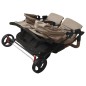 vidaXL Carrito para gemelos de acero gris taupe vidaXL Carrito para gemelos de acero gris taupe