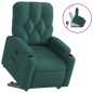 vidaXL Sillón reclinable elevable tela verde oscuro vidaXL Sillón reclinable elevable tela verde oscuro