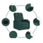 vidaXL Sillón reclinable elevable tela verde oscuro vidaXL Sillón reclinable elevable tela verde oscuro