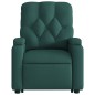 vidaXL Sillón reclinable elevable tela verde oscuro vidaXL Sillón reclinable elevable tela verde oscuro