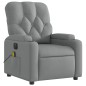 vidaXL Sillón reclinable de masaje eléctrico tela gris claro vidaXL Sillón reclinable de masaje eléctrico tela gris claro