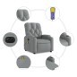 vidaXL Sillón reclinable de masaje eléctrico tela gris claro vidaXL Sillón reclinable de masaje eléctrico tela gris claro
