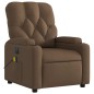 vidaXL Sillón reclinable de masaje eléctrico tela marrón vidaXL Sillón reclinable de masaje eléctrico tela marrón