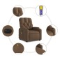 vidaXL Sillón reclinable de masaje eléctrico tela marrón vidaXL Sillón reclinable de masaje eléctrico tela marrón