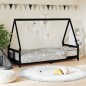 vidaXL Estructura de cama para niños madera de pino negro 80x200 cm vidaXL Estructura de cama para niños madera de pino negro 80x200 cm