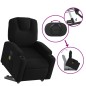 vidaXL Sillón reclinable de masaje elevable tela negro vidaXL Sillón reclinable de masaje elevable tela negro