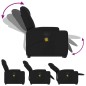 vidaXL Sillón reclinable de masaje elevable tela negro vidaXL Sillón reclinable de masaje elevable tela negro