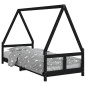 vidaXL Estructura de cama para niños madera de pino negro 80x200 cm vidaXL Estructura de cama para niños madera de pino negro 80x200 cm