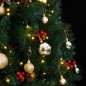 vidaXL Árbol de Navidad artificial con bisagras 300 LED y bolas 210 cm vidaXL Árbol de Navidad artificial con bisagras 300 LED y bolas 210 cm