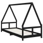 vidaXL Estructura de cama para niños madera de pino negro 80x200 cm vidaXL Estructura de cama para niños madera de pino negro 80x200 cm