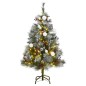 vidaXL Árbol de Navidad artificial con bisagras 150 LED y bolas 150 cm vidaXL Árbol de Navidad artificial con bisagras 150 LED y bolas 150 cm