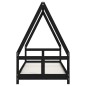 vidaXL Estructura de cama para niños madera de pino negro 80x200 cm vidaXL Estructura de cama para niños madera de pino negro 80x200 cm