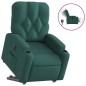 vidaXL Sillón eléctrico reclinable elevable de tela verde oscuro vidaXL Sillón eléctrico reclinable elevable de tela verde oscuro